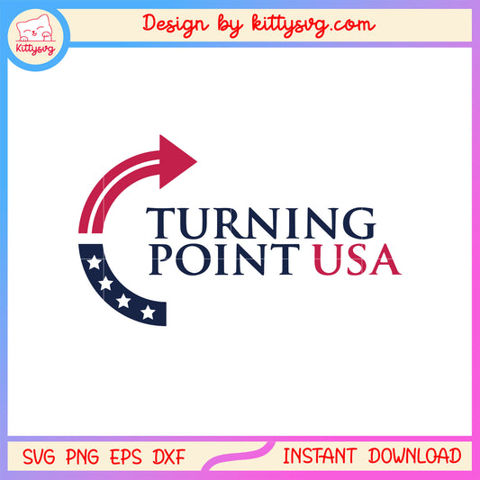 Charlie kirk turning point usa design svg, charlie kirk net worth svg