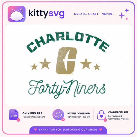 Charlotte Forty Niners PNG, UNC Charlotte Logo PNG, College PNG