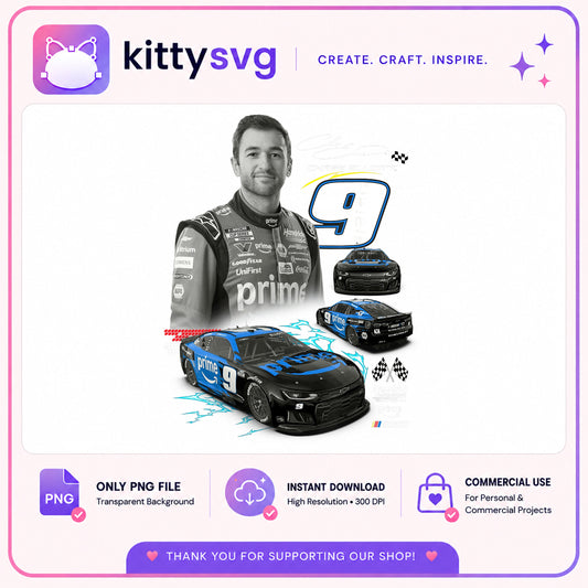 Chase Elliott Number 9 NASCAR PNG, Racing Car PNG, Driver PNG