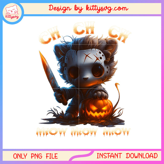 Ch ch ch meow meow meow horror movies design png, horror movie png