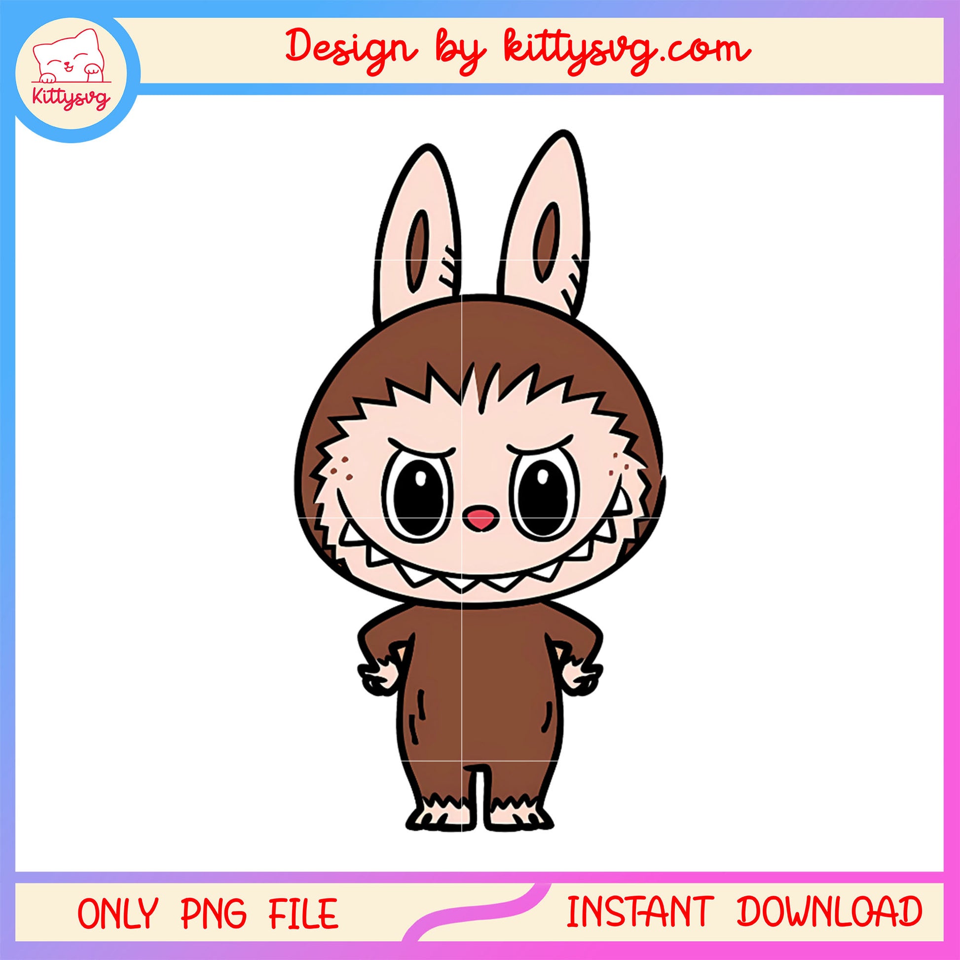 Chestnut cocoa labubu brown costume design png, cute labubu png