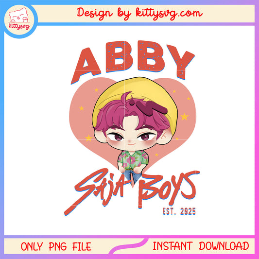 Chibi abby saja boys est 2825 design png, kpop demon hunters cast png