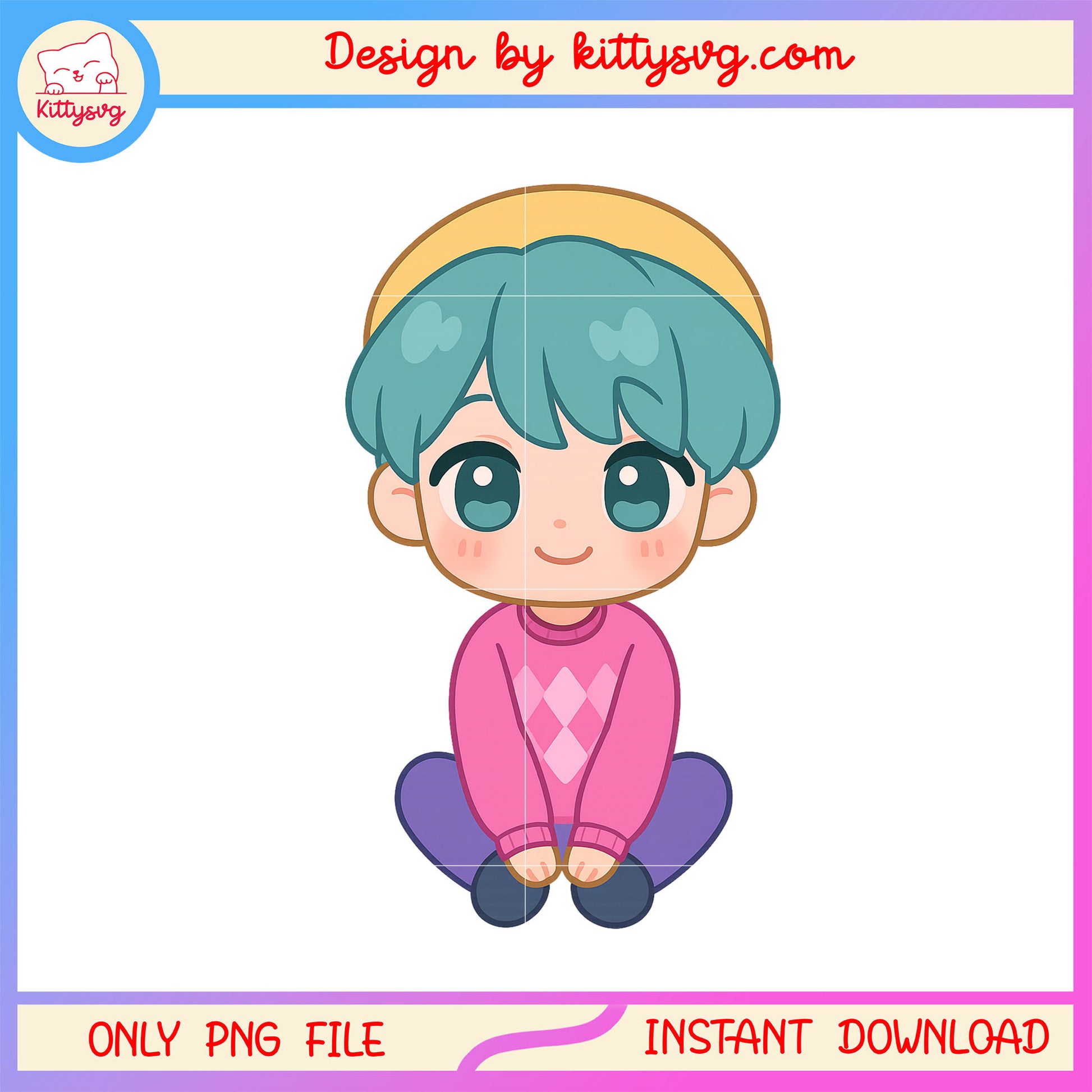 Chibi baby saja of saja boys png, boy band png, hunter movie png