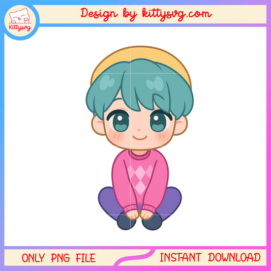 Chibi baby saja of saja boys png, boy band png, hunter movie png