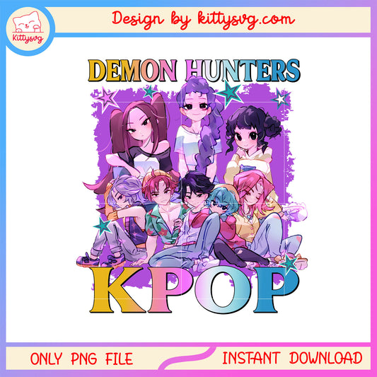 Chibi huntrix and saja boys png, kpop demon hunters kpop group png