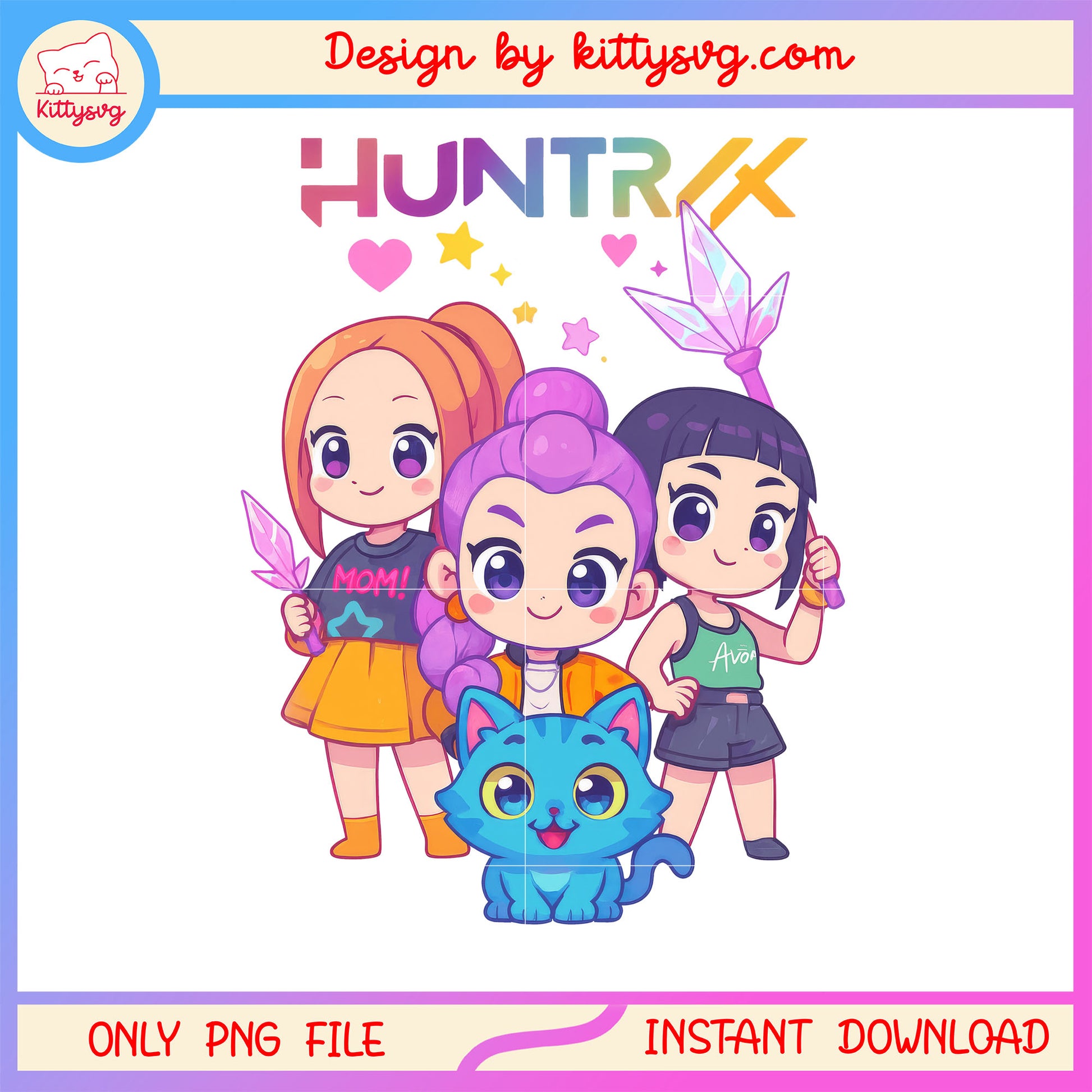 Chibi huntrix members and derpy png, huntrix movie png, derpy tiger png