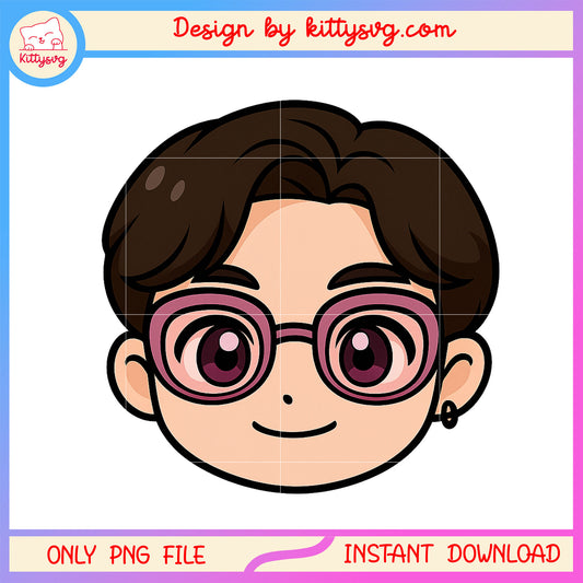 Chibi kpop demon hunters character face png, hunter movie characters png