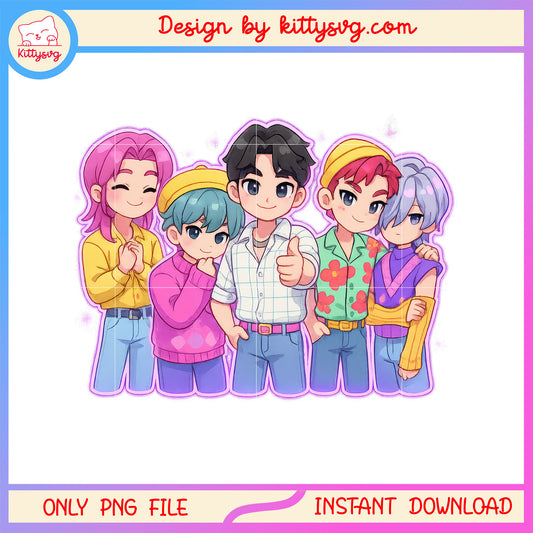 Chibi saja boys kpop demon band design png, saja boys band png