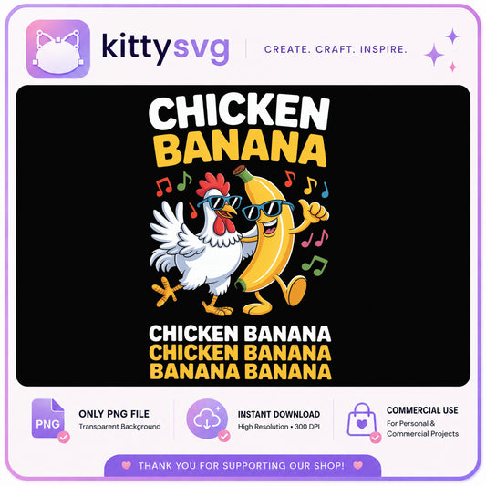 Chicken Banana PNG, Funny Chicken Banana Song, Humor PNG