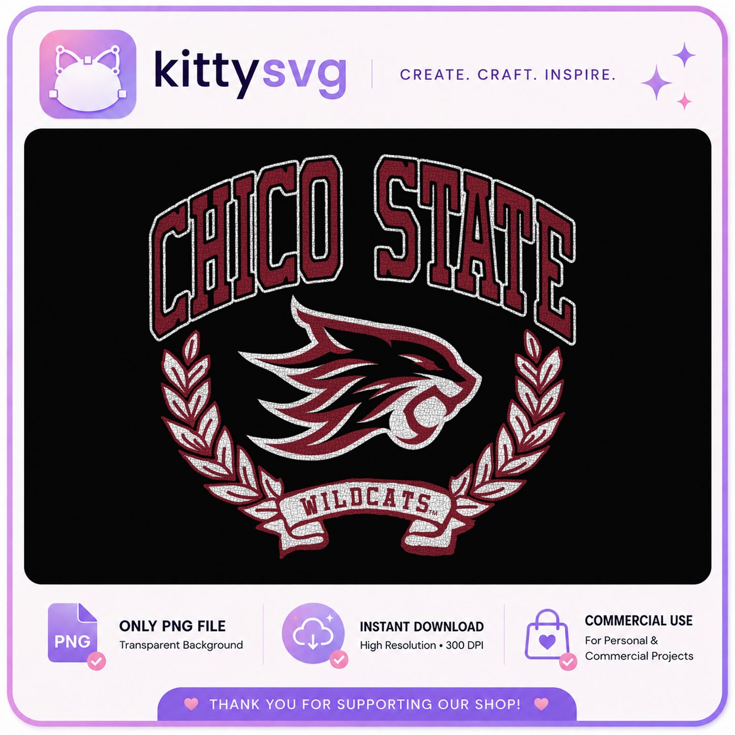 Chico State Wildcats PNG, College Mascot PNG, Wildcat PNG