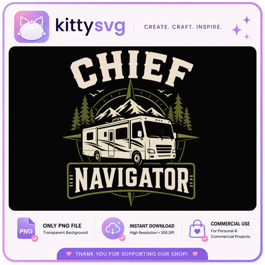Chief Navigator RV PNG, Camping Motorhome PNG, Road Trip PNG
