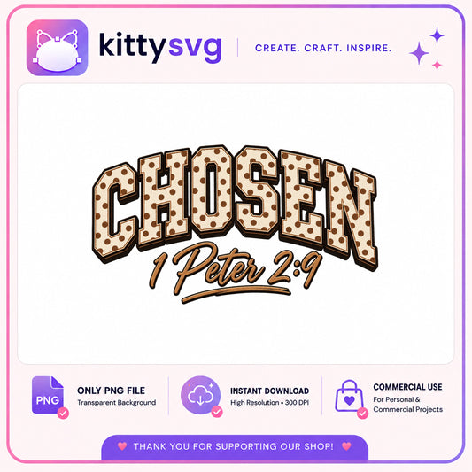 Chosen 1 Peter 2:9 PNG, Christian Bible Verse PNG, Faith PNG