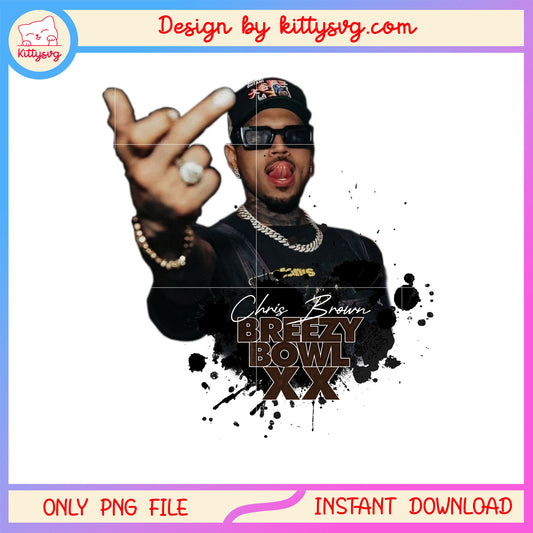 Chris brown breezy bowl xx funny png, chris breezy bowl​​ png
