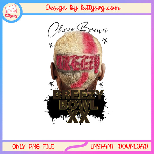 Chris brown head design png, chris brown tour 2025​ png