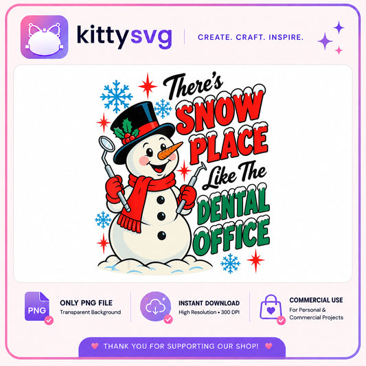 Christmas Dental Office PNG, Snowman Dentist PNG, Funny Holiday PNG
