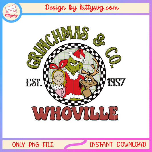 Christmas and co est 1957 whoville grinch png, grinch film png