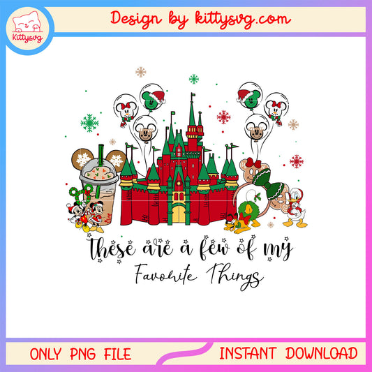 Christmas castle disney few favorite things png, christmas mugs png