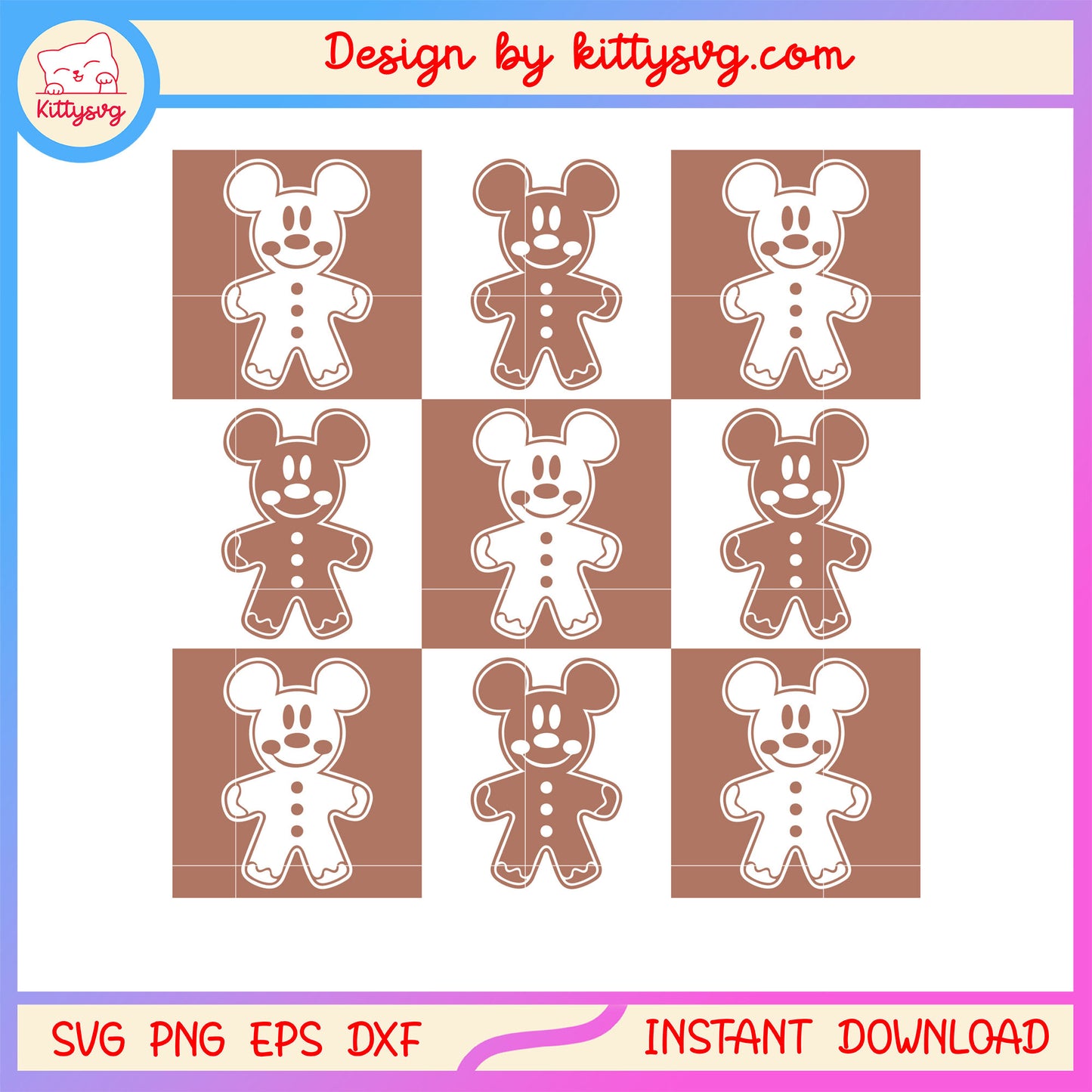 Christmas cookies mickey face svg, disney mickey character svg