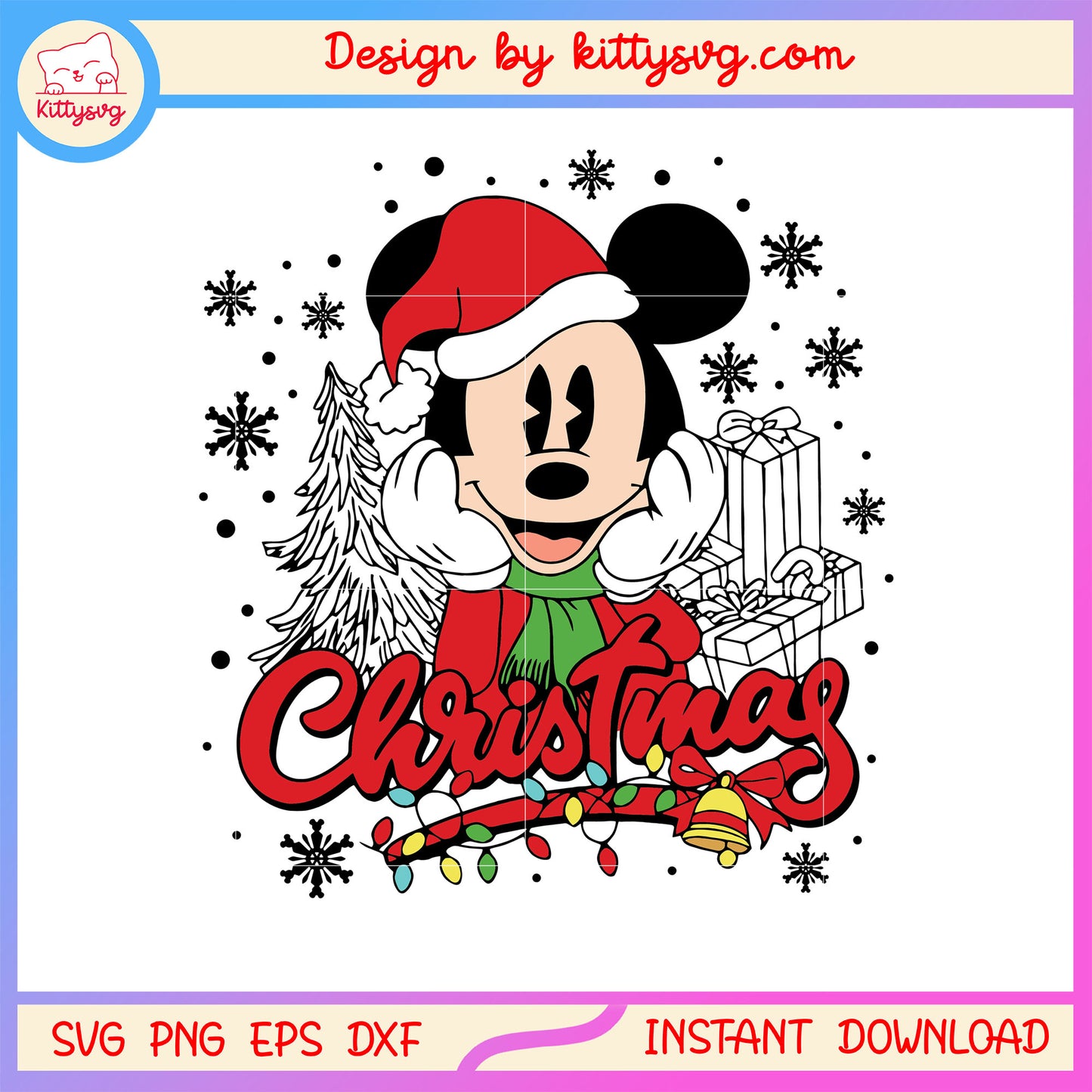 Christmas cute face mickey mouse svg, disney mickey cartoon svg