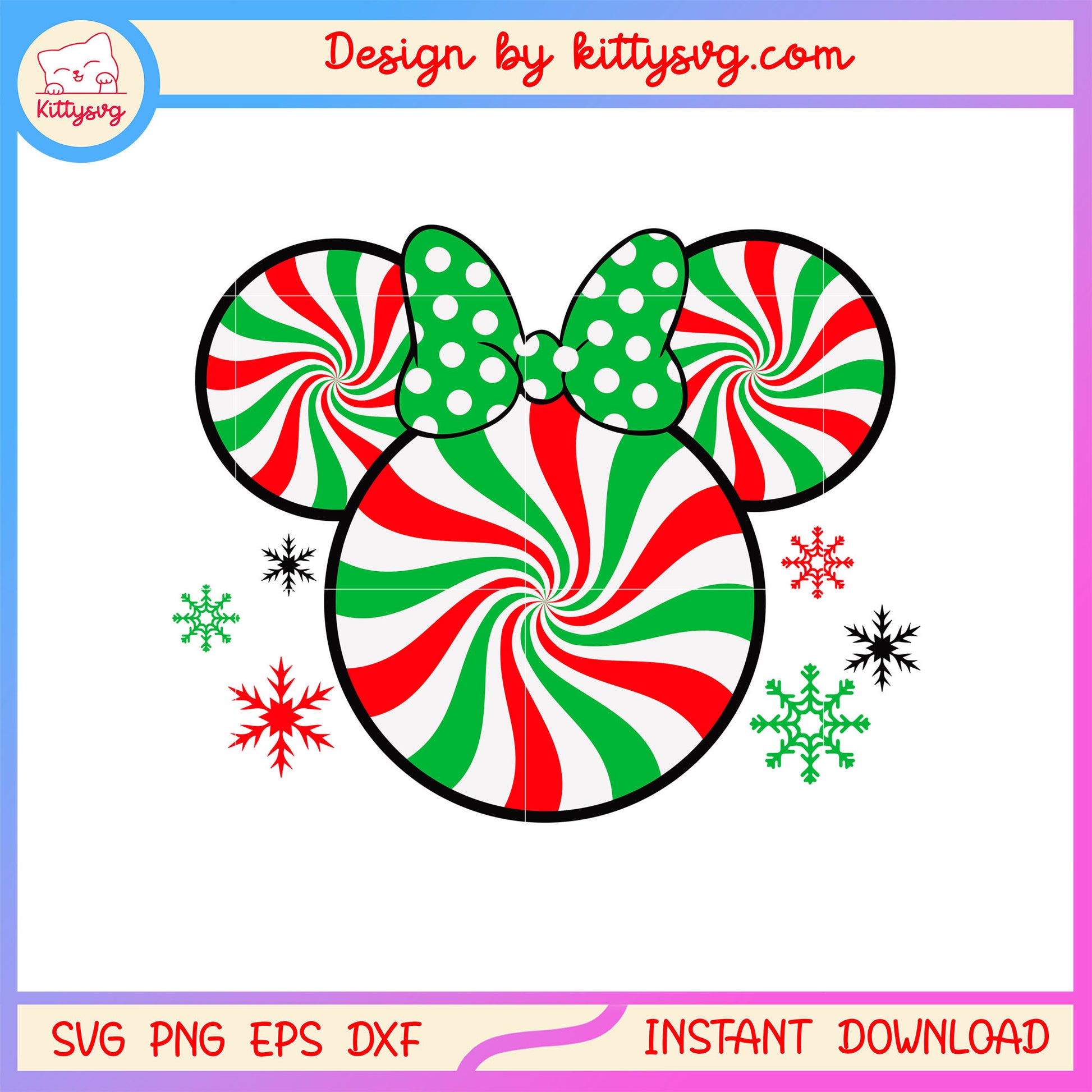 Christmas disney minnie candy cane design svg, merry x mas svg