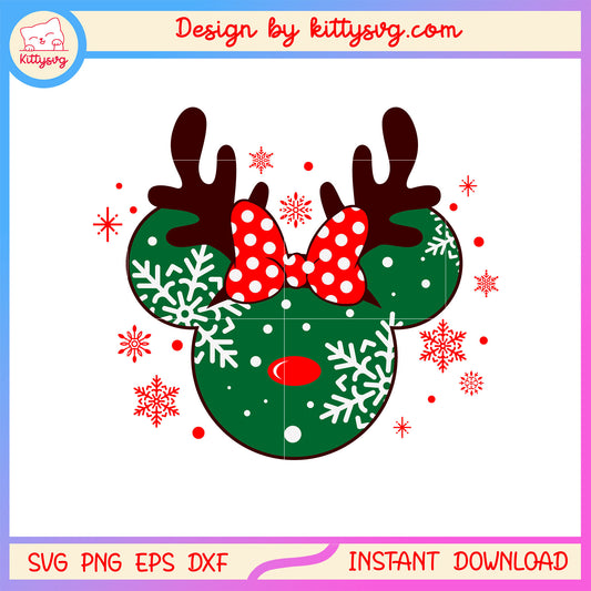Christmas disney minnie ear coquette cozy svg, minnie mouse disney svg