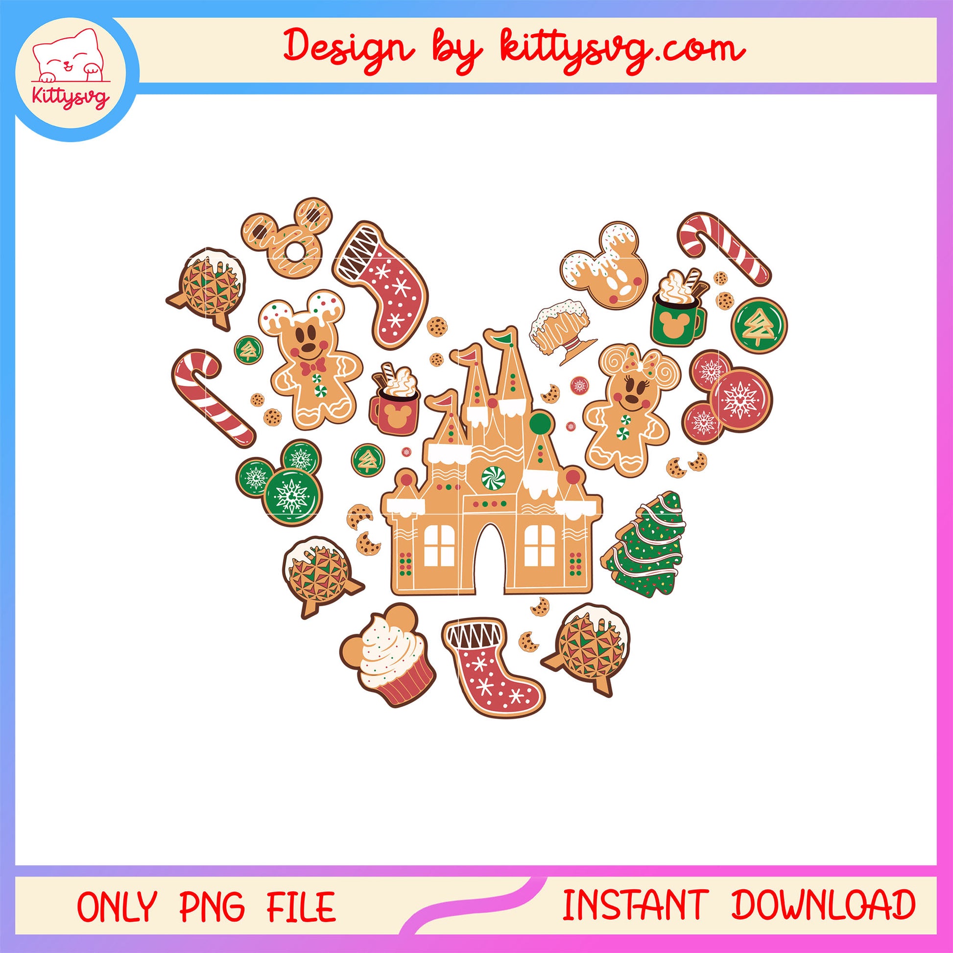Christmas gingerbread cookies castle png, christmas ornaments png 