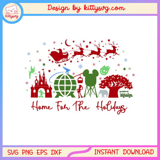 Christmas home for the holidays disney world svg, disney world svg