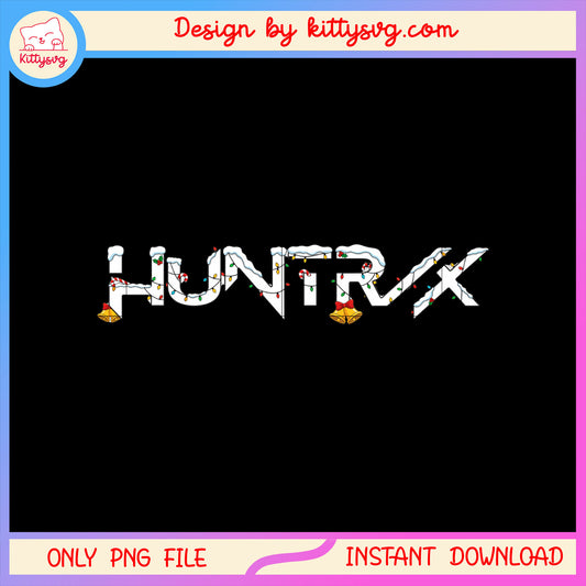 Christmas huntrix kpop demon hunters design png, huntrix png