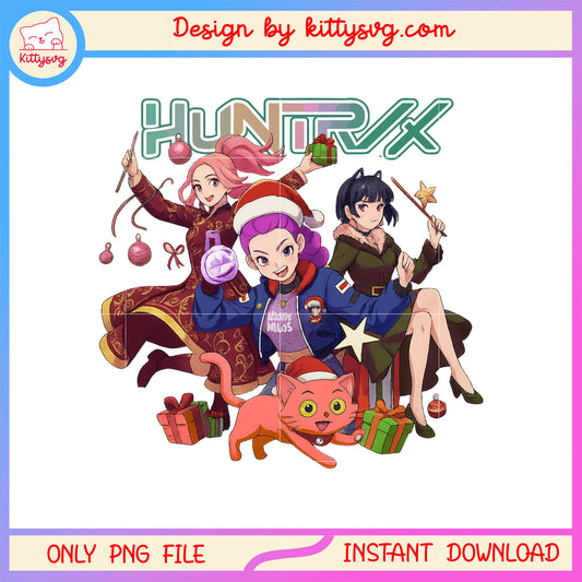 Christmas huntrix kpop hunters funny clipart png, kpop huntrix png