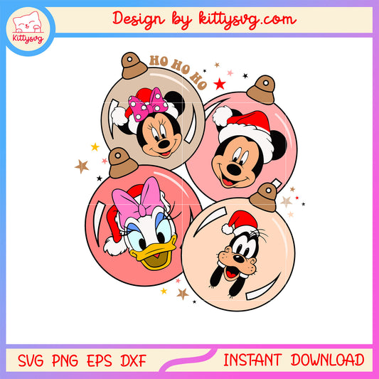 Christmas light disney face ho ho ho svg, disney christmas outfits svg 