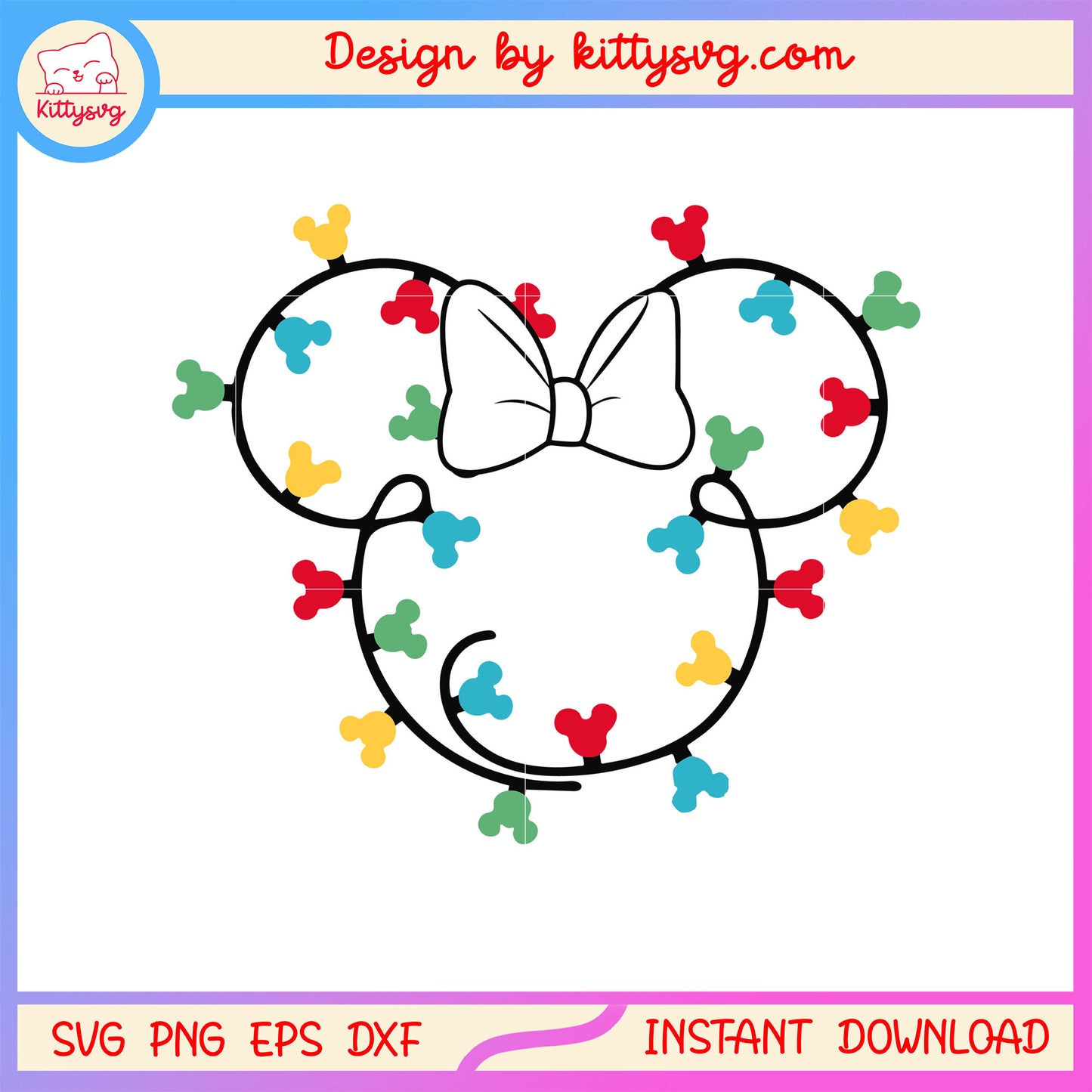Christmas lights disney minnie face svg, pics of christmas decorations svg