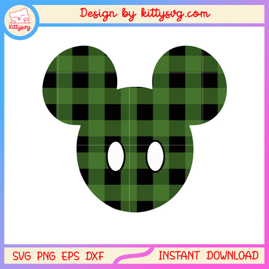 Christmas plaid disney mickey design svg, x'mas or xmas svg