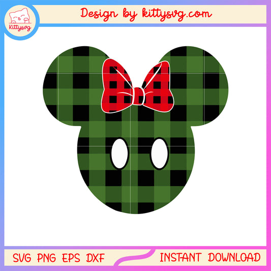 Christmas plaid disney minnie clipart svg, christmas pics svg