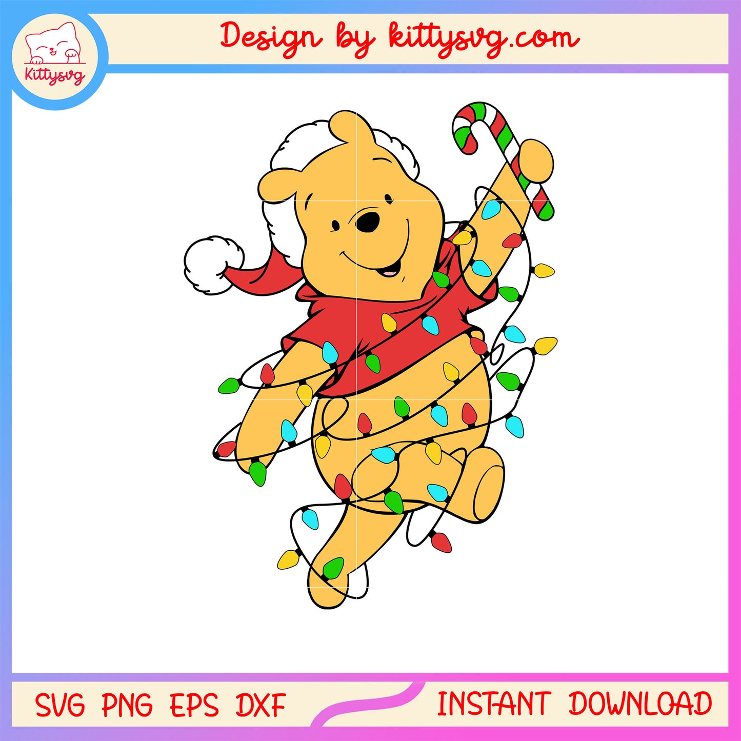 Christmas pooh character disney svg, disney winnie the pooh svg