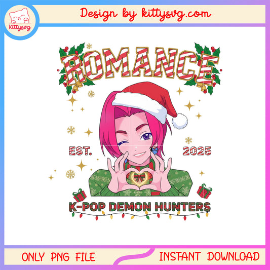 Christmas romance kpop demon hunters est 2025 png, christmas day 2025 png