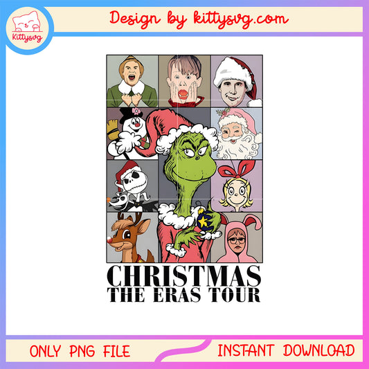 Christmas the eras tour grinch characters png, christmas grinch png