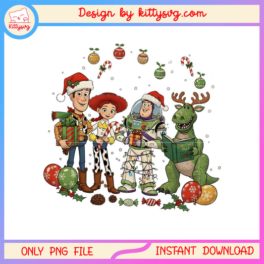 Christmas toy story disney charcters png, toy story christmas png