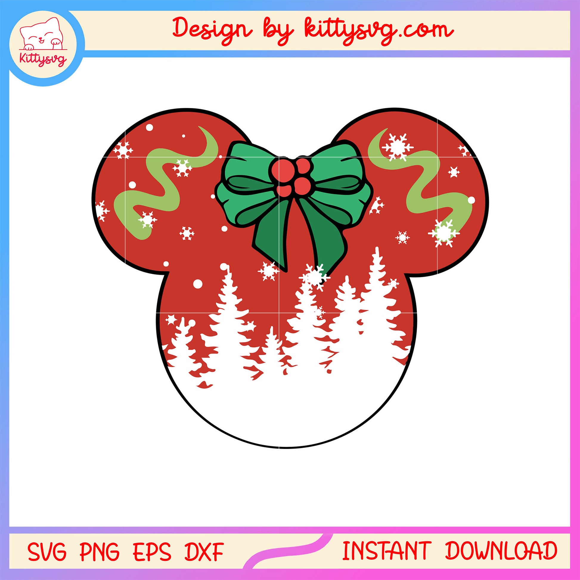 Christmas tree disney minnie head svg, pics of merry christmas svg