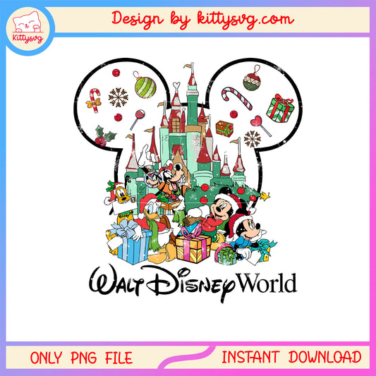 Christmas walt disney world mickey ear png, mickey disney png
