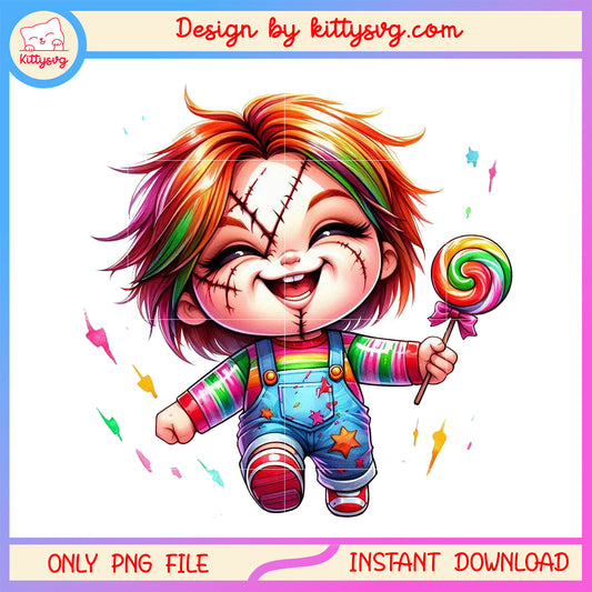 Chucky cute chibi design png, chucky horror movie png
