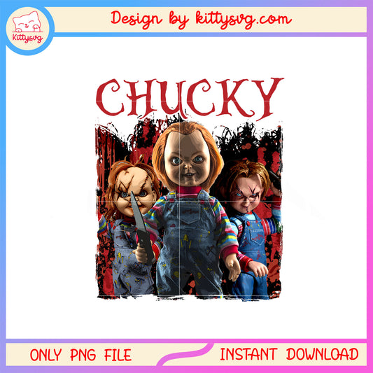 Chucky scary horror poster png, chucky horror child's play png