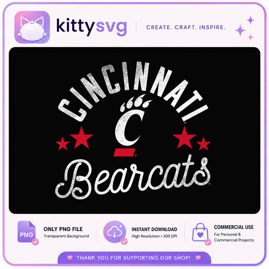 Cincinnati Bearcats PNG, UC Bearcats Logo, Football Team PNG