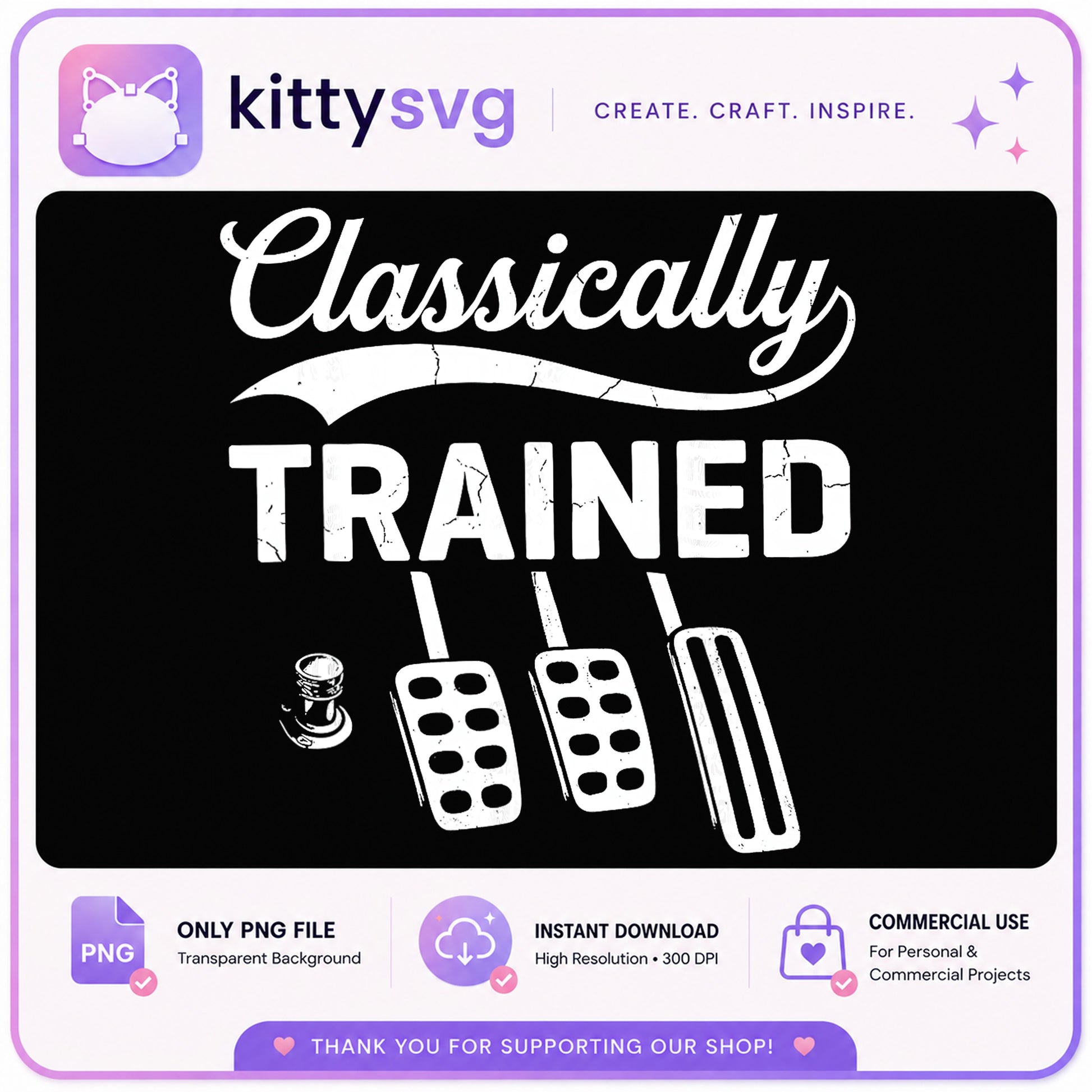 Classically Trained SVG, Manual Transmission PNG, Car Guy PNG
