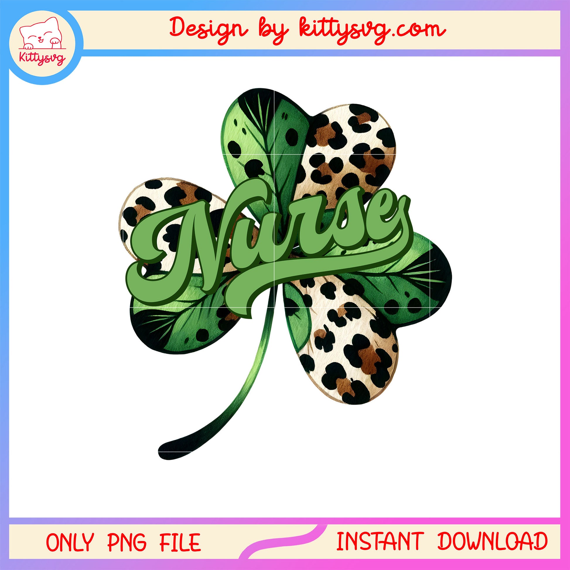 Clover decor nurse patrick png, st patrick's day clover png