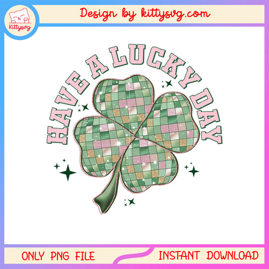 Clover pink green patrick png, st patrick's day clover png