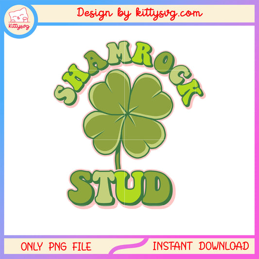 Clover stud st patrick's png, st patrick's day gif​​​ png
