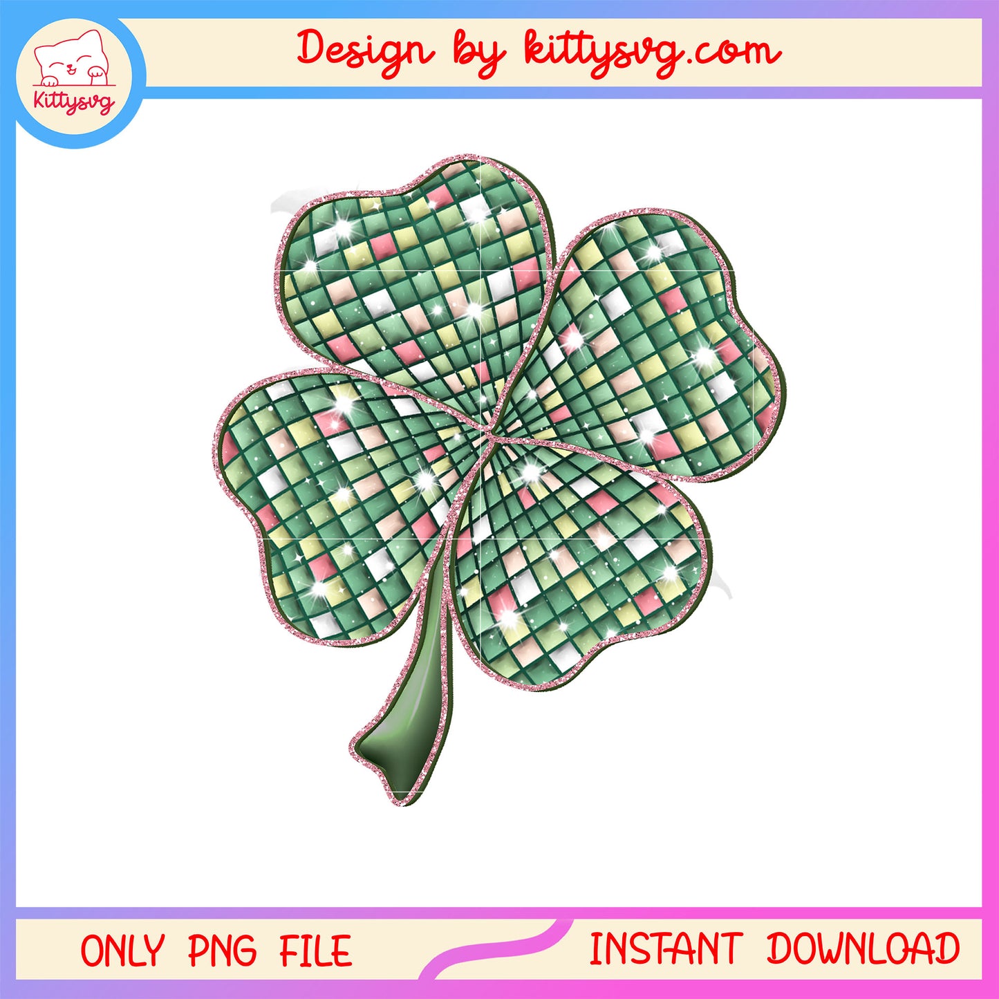 Clover wool green cute patrick png, st patrick's day clover png