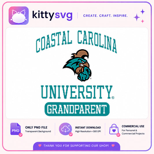 Coastal Carolina Grandparent PNG, CCU Chanticleers, College PNG