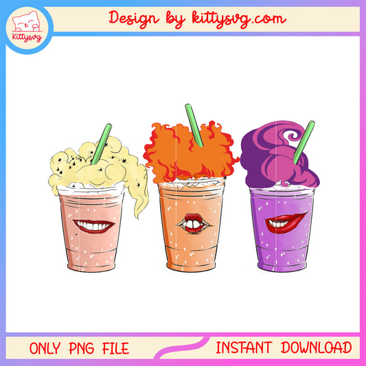 Coffee cup hocus pocus halloween design png, halloween design png