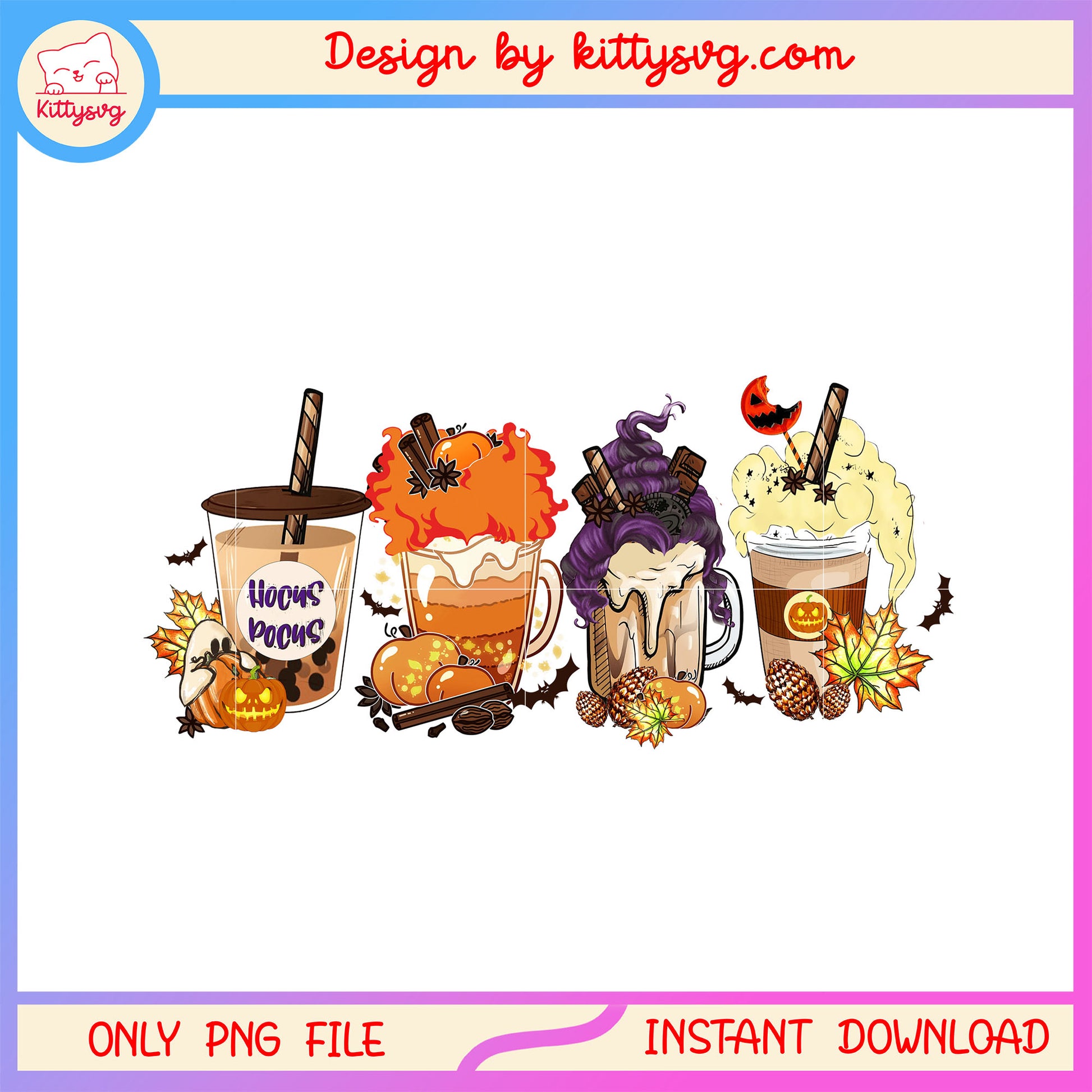 Coffee cup hocus pocus halloween png, halloween hocus pocus png